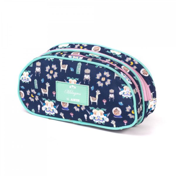 Cartuchera ARTE 2 cierres Milagros Llama - Imagen 3